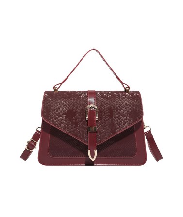 Snake Pattern Square Crossbody Bag
