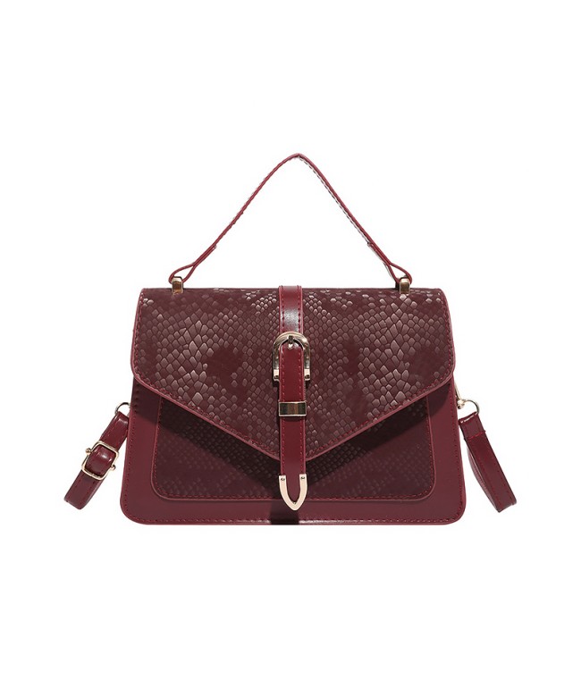 Snake Pattern Square Crossbody Bag