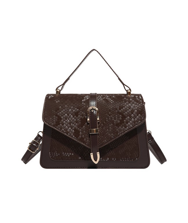 Snake Pattern Square Crossbody Bag