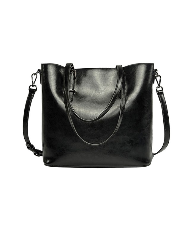 Waxed leather tote bag