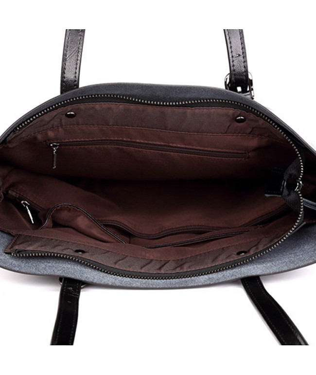 Waxed leather tote bag