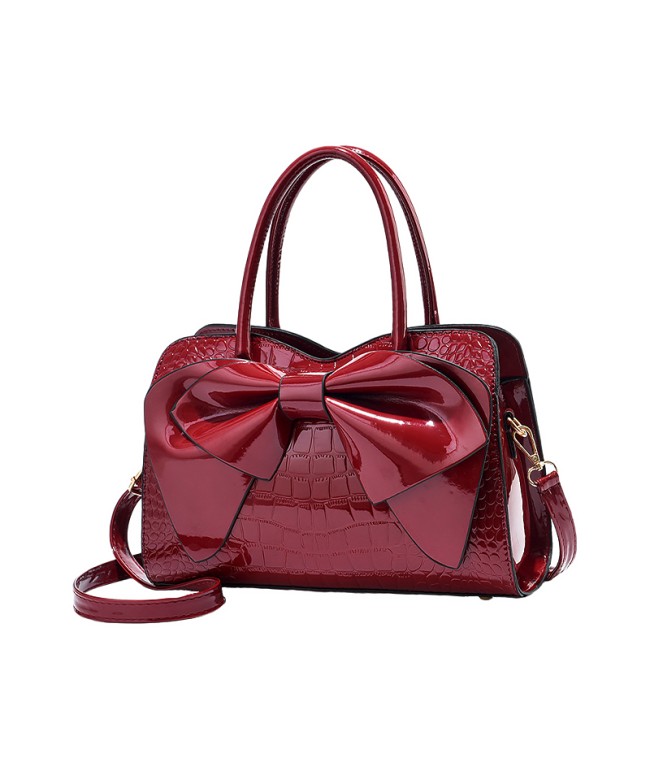 Bowknot Stone Pattern Handbag