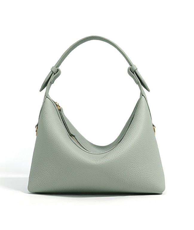 Lychee Pattern Leather Crossbody Bag