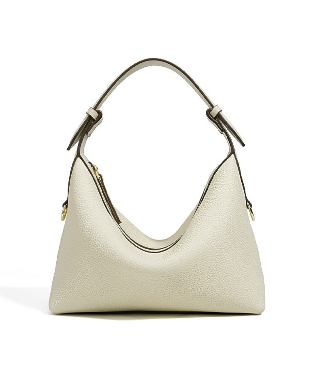 Lychee Pattern Leather Crossbody Bag