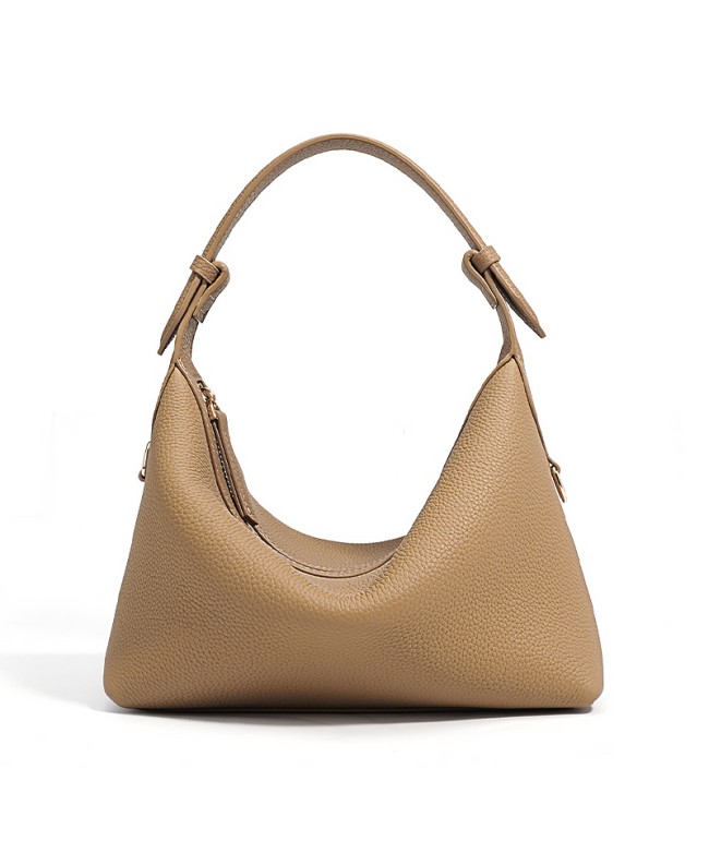 Lychee Pattern Leather Crossbody Bag