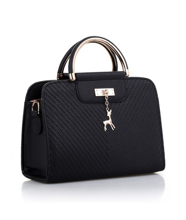 Solid Color Leather Women's Handbag
