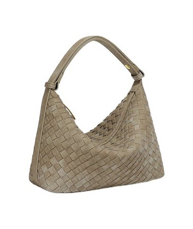 Suede Woven Handbag