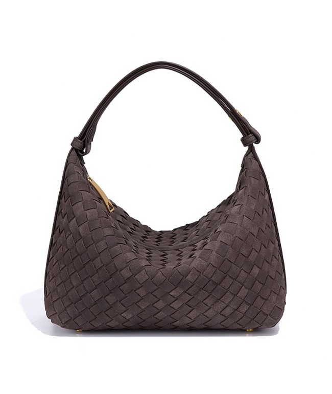 Suede Woven Handbag
