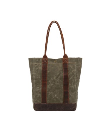 Casual Waxed Canvas Handbag