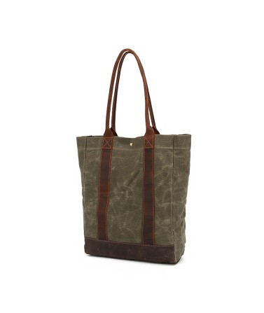 Casual Waxed Canvas Handbag