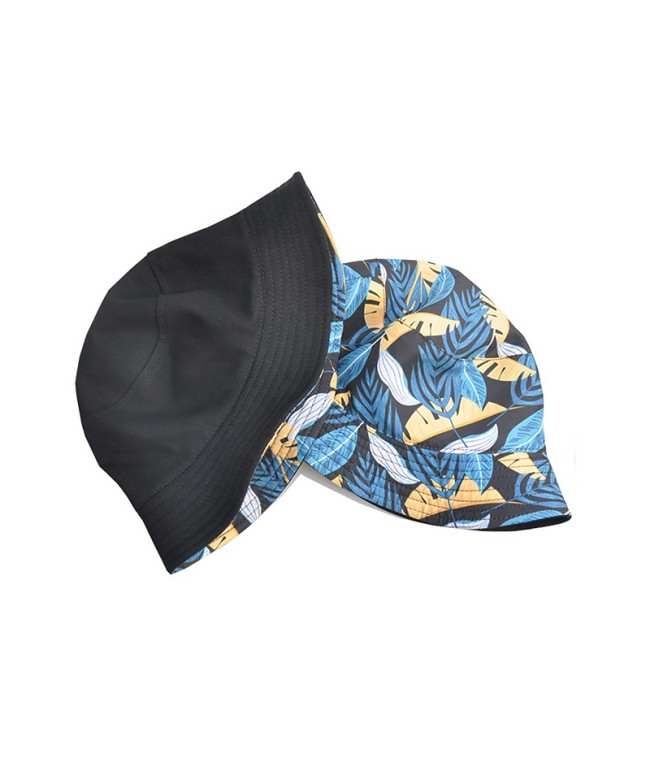 Reversible Leaf Print Bucket Hat