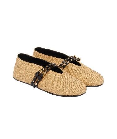 Woven women's flat shoes