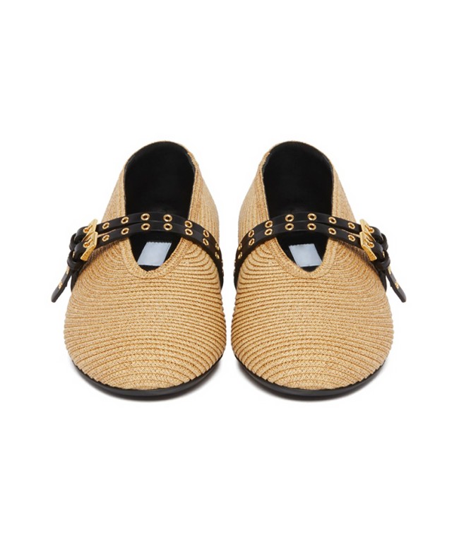 Woven women's flat shoes