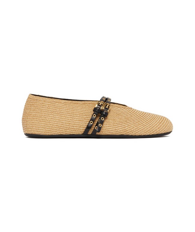 Woven women's flat shoes