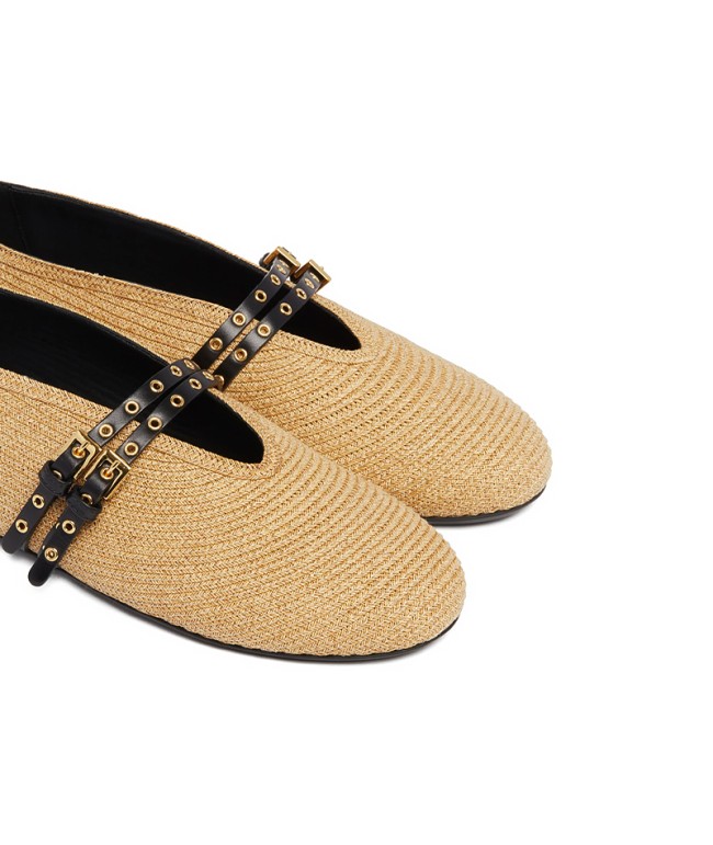 Woven women's flat shoes