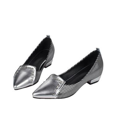 Silver Studded Flats