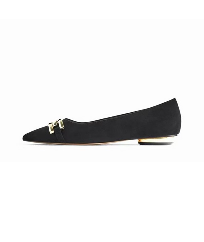 Pointed Metal Buckle Flats