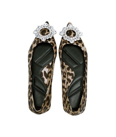 Pointed Leopard Print Flats