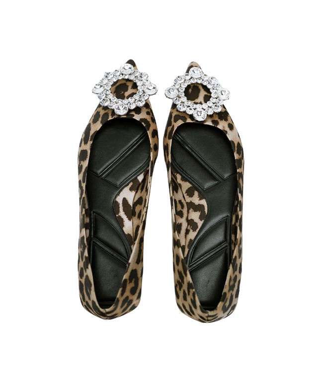Pointed Leopard Print Flats