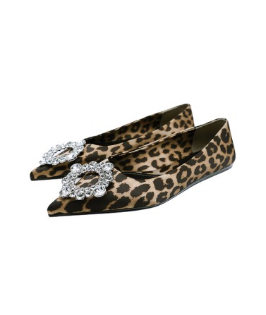 Pointed Leopard Print Flats