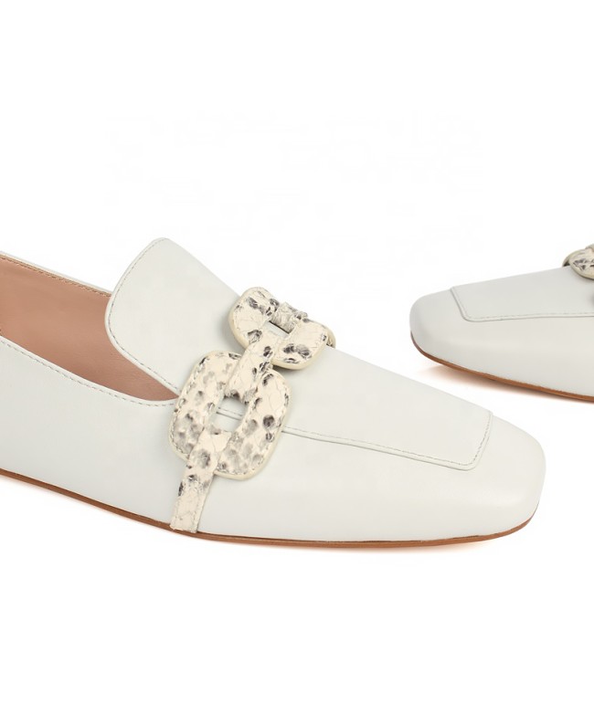 Square toe casual flats