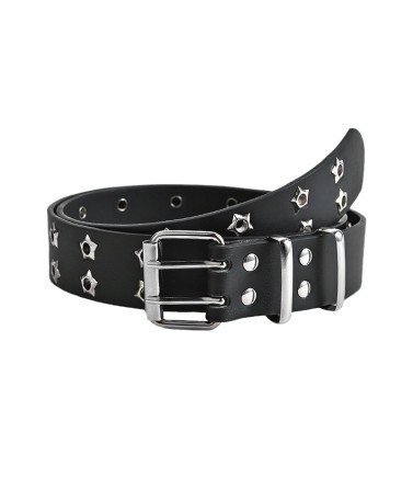 Double Row Star Hole Women's Belt