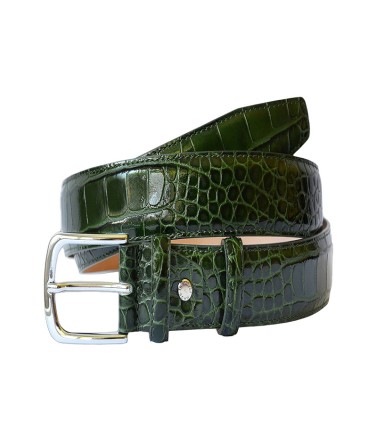 Crocodile-Pattern Belt