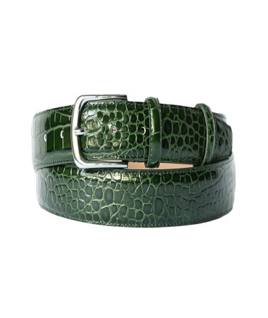 Crocodile-Pattern Belt