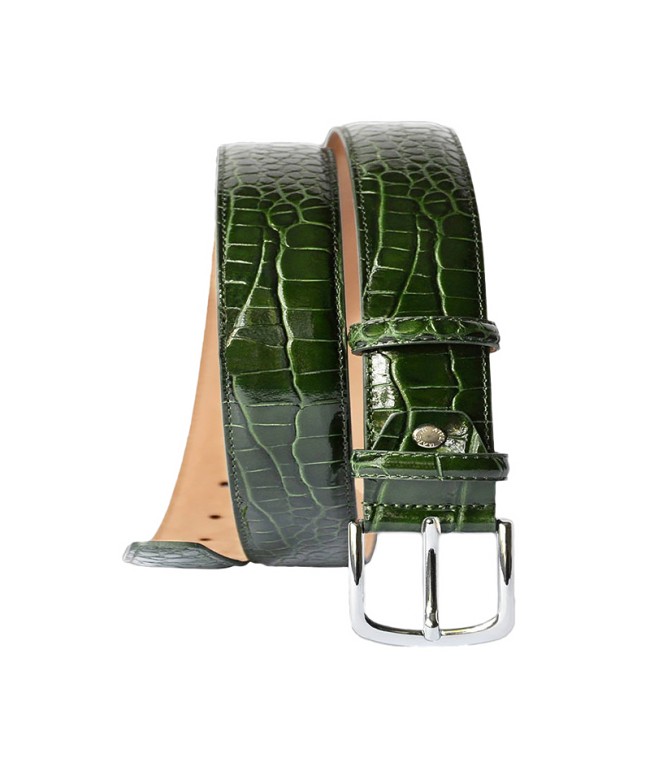 Crocodile-Pattern Belt