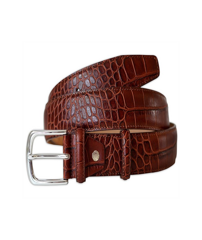 Crocodile-Pattern Belt