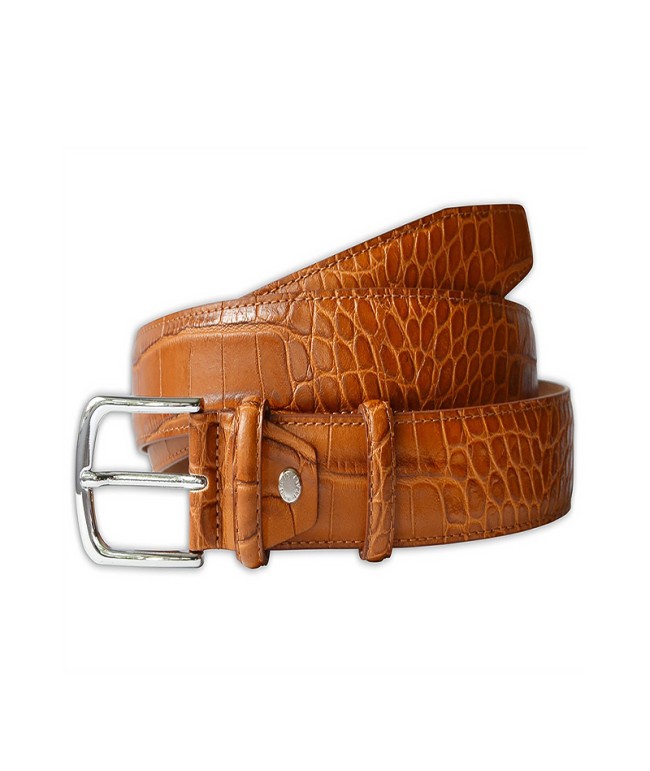 Crocodile-Pattern Belt