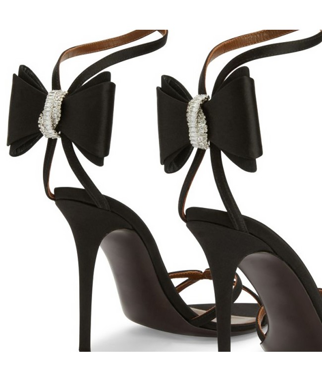 High-heeled bow sexy sandals