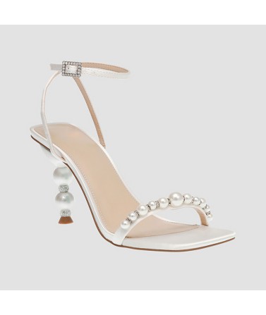 Elegant Pearl High Heel Sandals