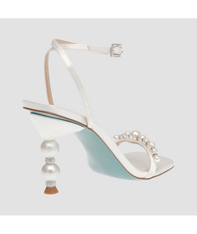 Elegant Pearl High Heel Sandals