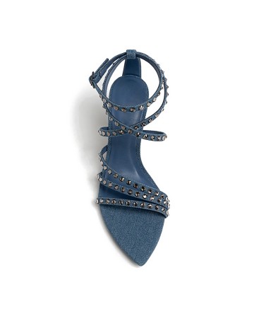 High Heel Denim Sandals