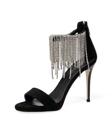 Sparkling Tassel High Heels
