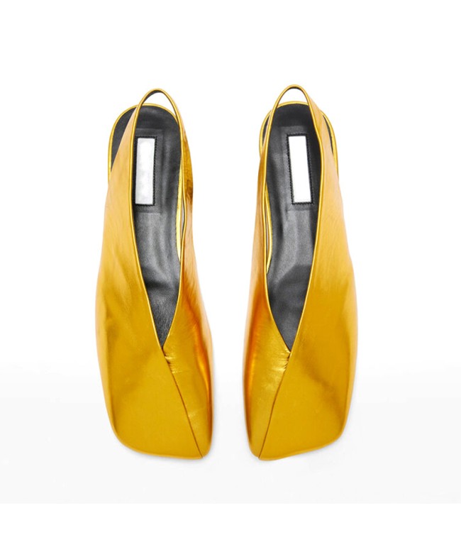 Pure Color Open-Back Flat Sandals