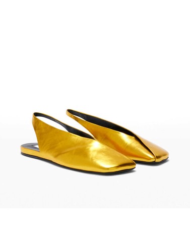 Pure Color Open-Back Flat Sandals