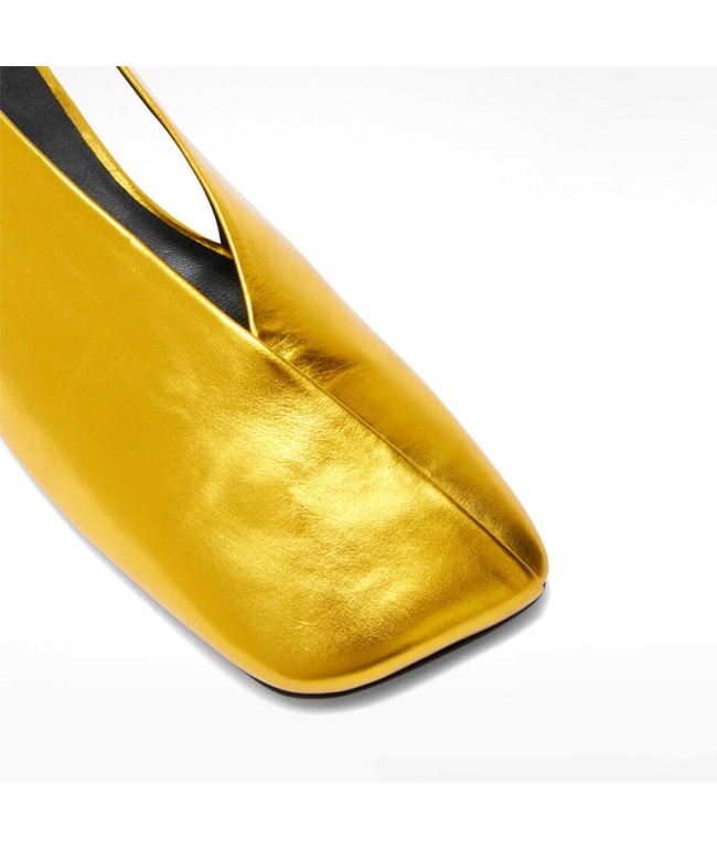 Pure Color Open-Back Flat Sandals