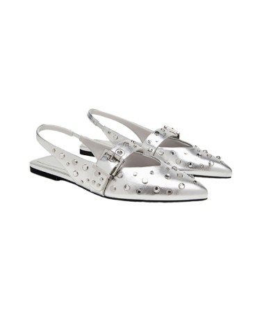 Water-Diamond Pointed-Toe Flat Sandals