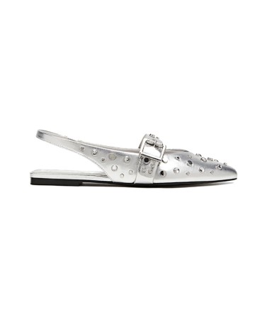 Water-Diamond Pointed-Toe Flat Sandals