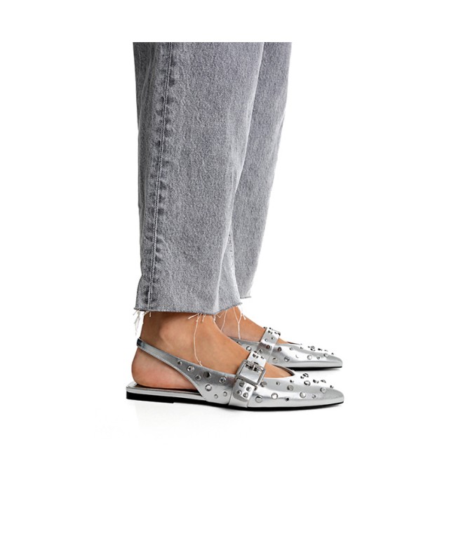 Water-Diamond Pointed-Toe Flat Sandals