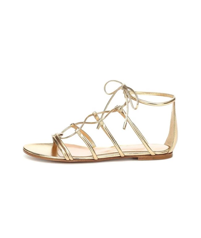 Lace-Up Flat Sandals