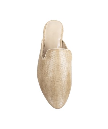 Snake-Pattern Round-Toe Women’s Slippers