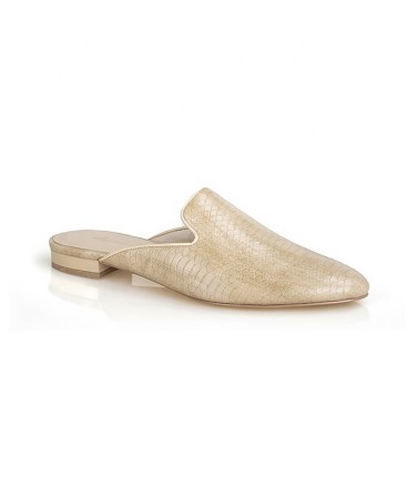 Snake-Pattern Round-Toe Women’s Slippers