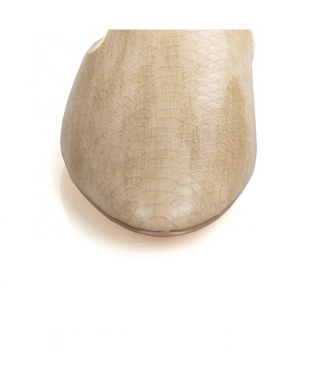 Snake-Pattern Round-Toe Women’s Slippers