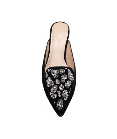 Pointed Toe Backless Flat Slippers