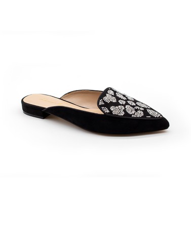Pointed Toe Backless Flat Slippers