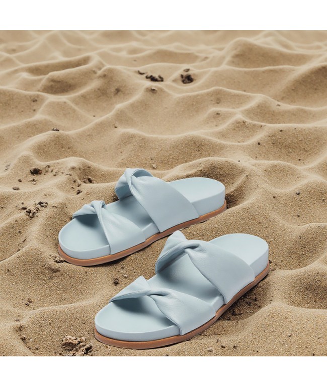 Leather Flat Slippers