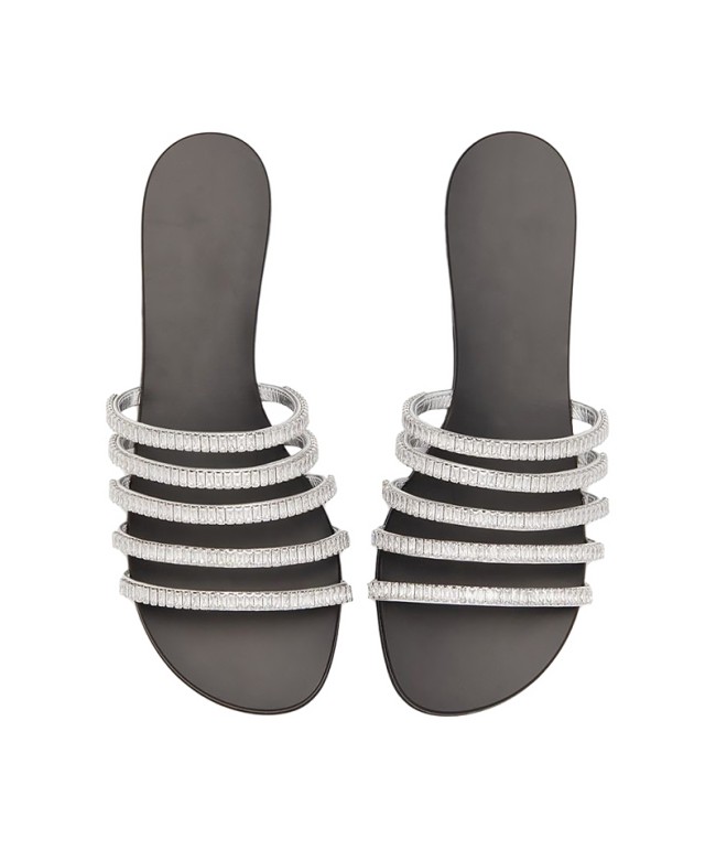 Rhinestone Flat Sandals